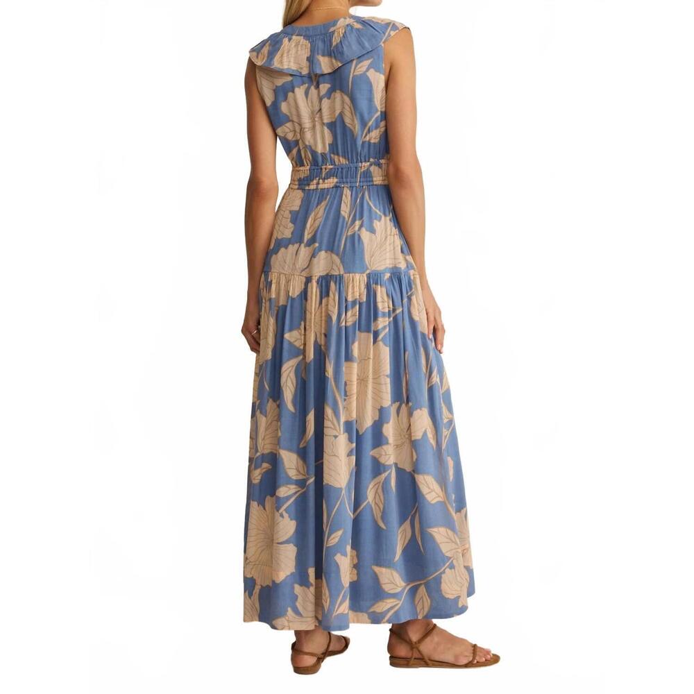 NEW Z SUPPLY malene bloom floral maxi dress in lake blue - Picture 5 of 5